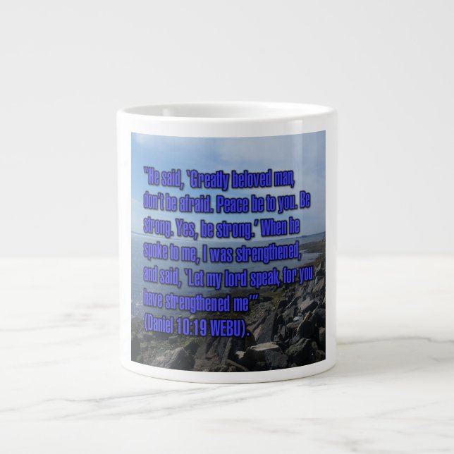 Daniel 10:19 WEBU Mug Jumbo-Tasse (Vorderseite)