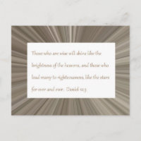 Daniel 12:3 "Scripture Post Card"