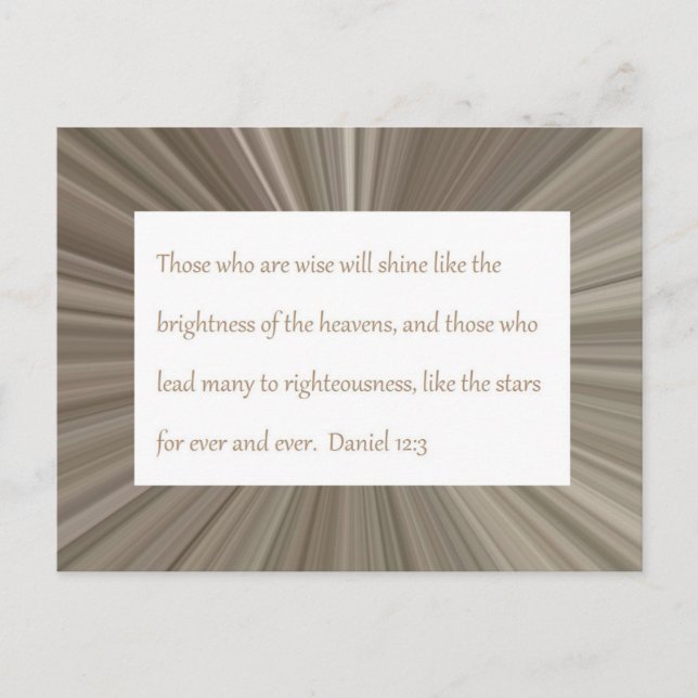 Daniel 12:3 "Scripture Post Card" Postkarte (Vorderseite)