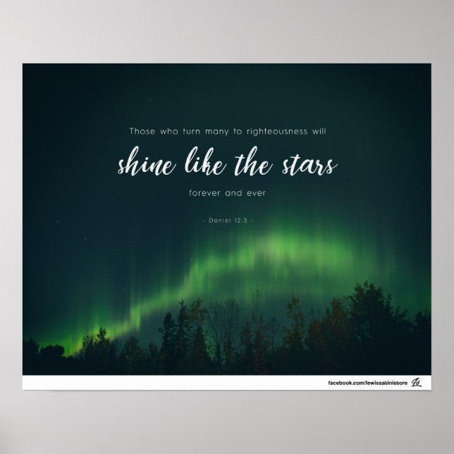 Daniel 12:3 - Shine like the stars Poster (Vorne)