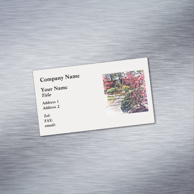 Daniel 2:21 - Und er ändert sich Magnetische Visitenkarte (Beispiel)