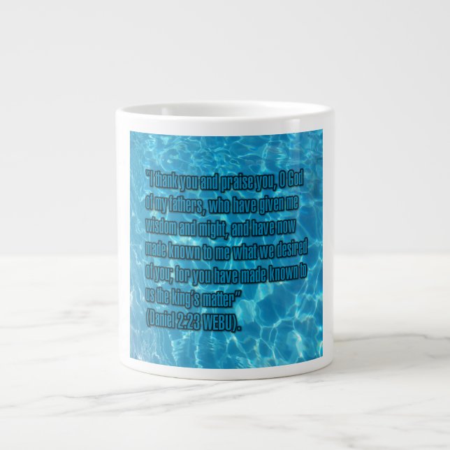 Daniel 2:23 WEBU Mug Jumbo-Tasse (Vorderseite)