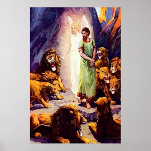 Daniel 6 Gott schützt Daniel vor dem Harm Poster