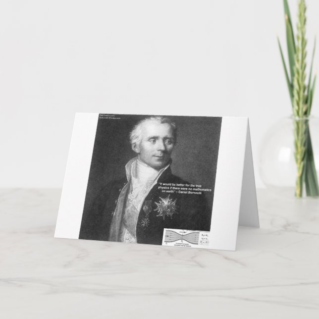 Daniel Bernoulli True Physical Quotierungen - Gesc Karte (Vorderseite)