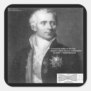 Daniel Bernoulli Wahre Physik Zitate Geschenke & K Quadratischer Aufkleber