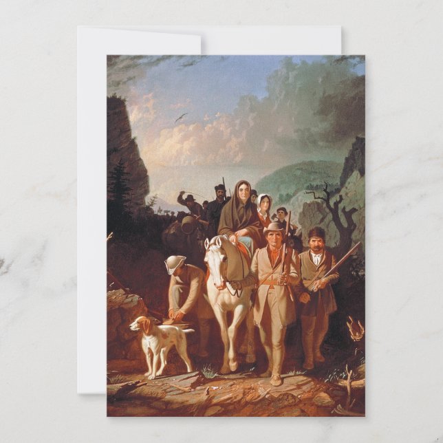 Daniel Boone begleitet Siedler Einladung (Vorderseite)