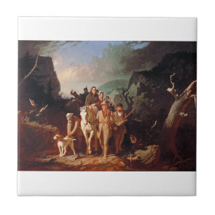 Daniel Boone begleitet Siedler Fliese