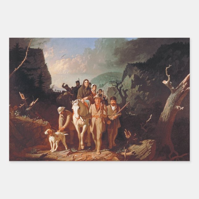 Daniel Boone begleitet Siedler Geschenkpapier Set (Vorderseite)