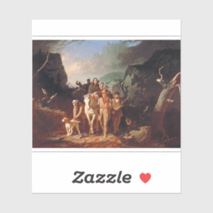 Daniel Boone eskortiert Siedler  Aufkleber