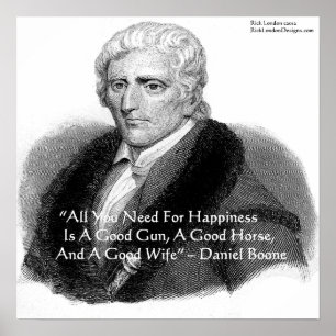 Daniel Boone & Humor Zitat Poster
