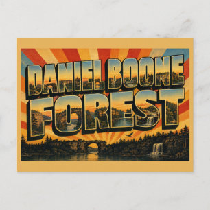 Daniel Boone National Forest KY Vintage Reise Kuns Postkarte