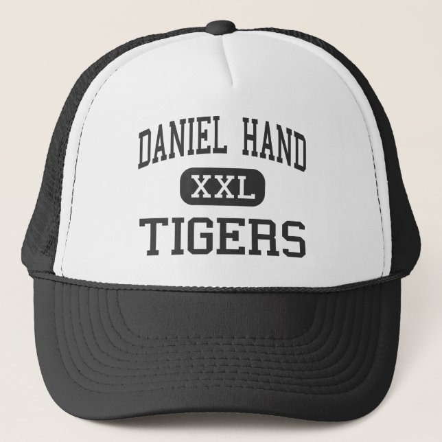 Daniel-Hand - Tiger - hoch - Madison Connecticut Truckerkappe (Vorderseite)