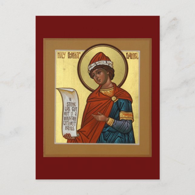 Daniel Icon Gebetskarte Postkarte (Vorderseite)