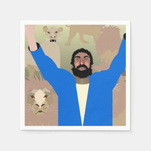 Daniel in den Lions' Den alt Napkins Serviette