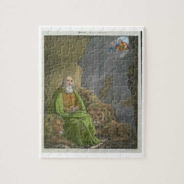 Daniel in der Höhle der Löwen, von einer Bibel Puzzle (Vertikal)