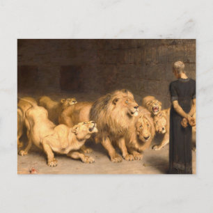Daniel in der Löwengrube 1872 von Briton Riviere Postkarte