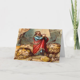 Daniel in der Löwengrußkarte 2 Karte