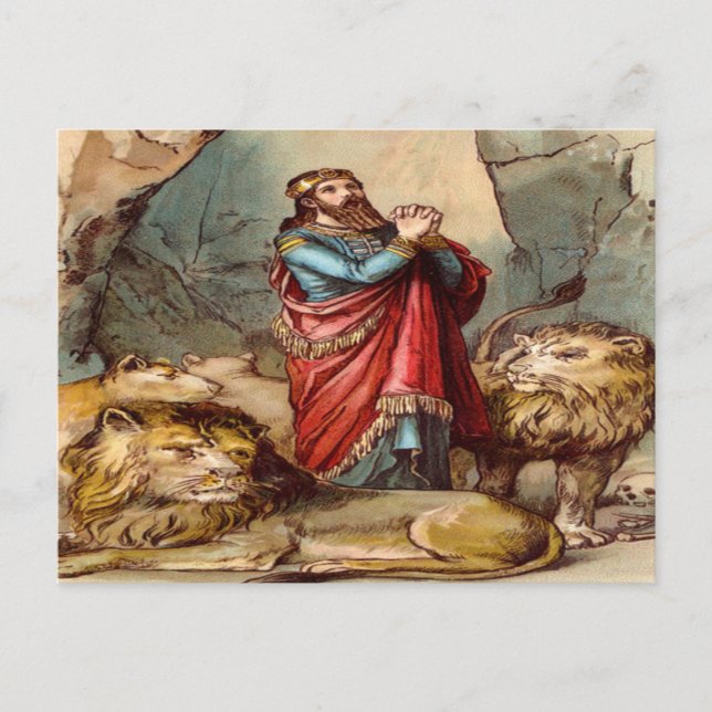 Daniel in der Löwenpostkarte Postkarte (Vorderseite)