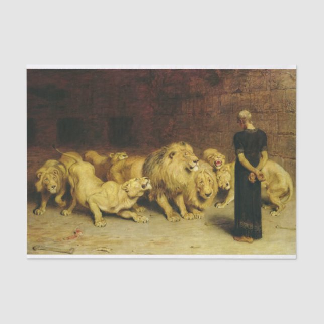 Daniel in Lions' Den von Briton Riviere Seidenpapier (Vorderseite)