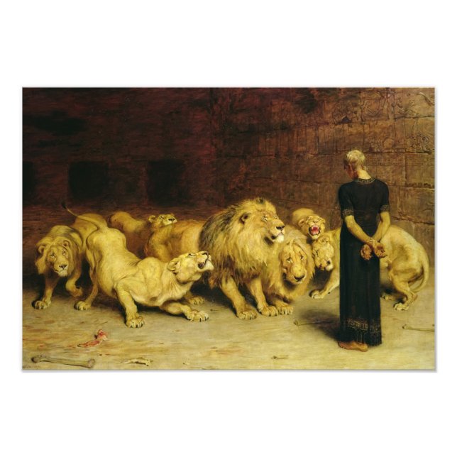 Daniel in the Lions' Den, 1872 von Briton Riviere Fotodruck (Vorne)
