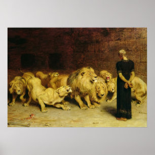 Daniel in the Lions' Den, 1872 von Briton Riviere Poster