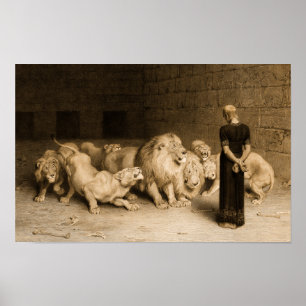Daniel in the Lions Den, 1875 von Briton Riviere Poster