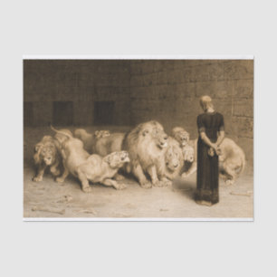Daniel in the Lions Den, 1875 von Briton Riviere Seidenpapier