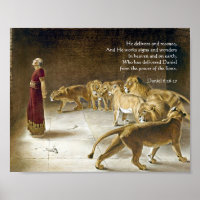 Daniel in the Lion's Den Bible Verse Art Scripture