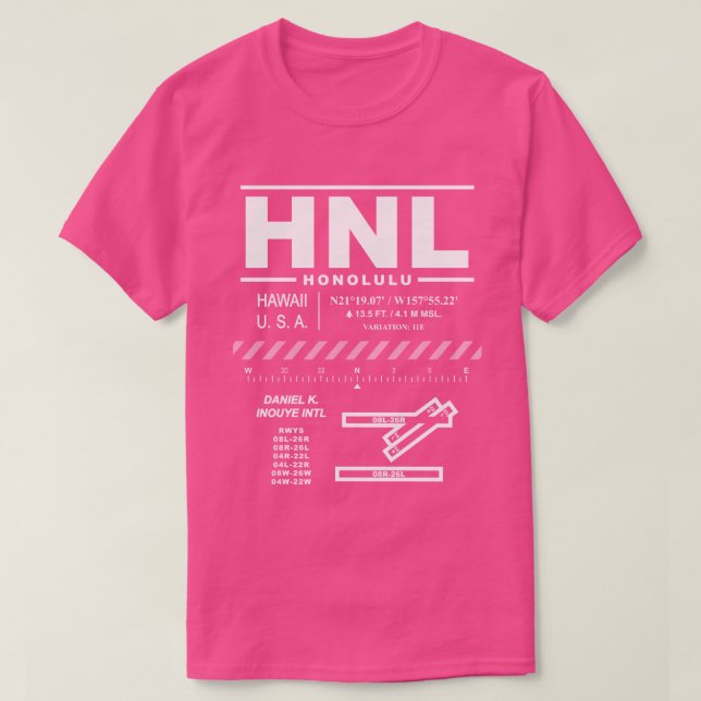 Daniel K. Inouye Int'l Airport HNL T - Shirt (Design vorne)