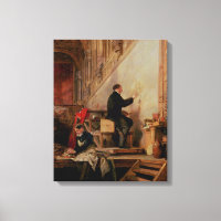 Daniel Maclise malt sein Wandgemälde