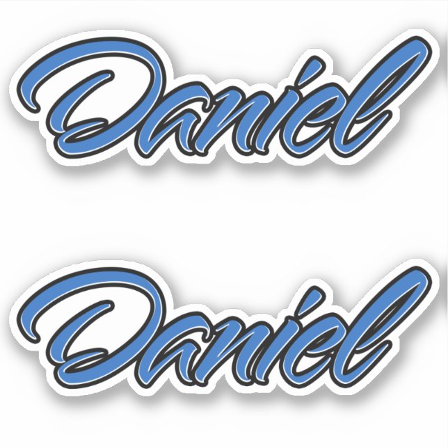 Daniel Name blue Aufkleber Sticker Stickerset (Vorderseite)