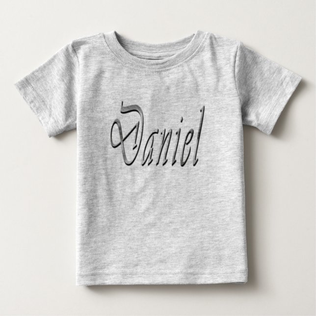 Daniel, Name, Logo, Baby's Gray T - Shirt (Vorderseite)