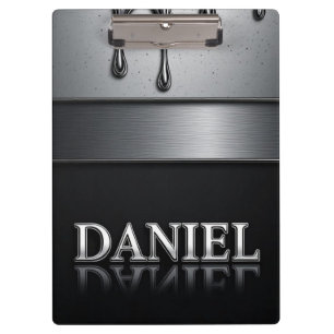 Daniel Name mit tröpfelndem flüssigem Metall Klemmbrett