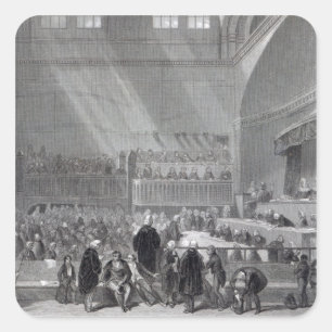 Daniel O'Connell stehende Studie 1844 Quadratischer Aufkleber