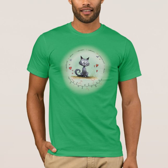 DANIEL peptide, cat design w/ custom text  T-Shirt (Vorderseite)