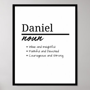 Daniel, Personalisierter Name Definition Poster