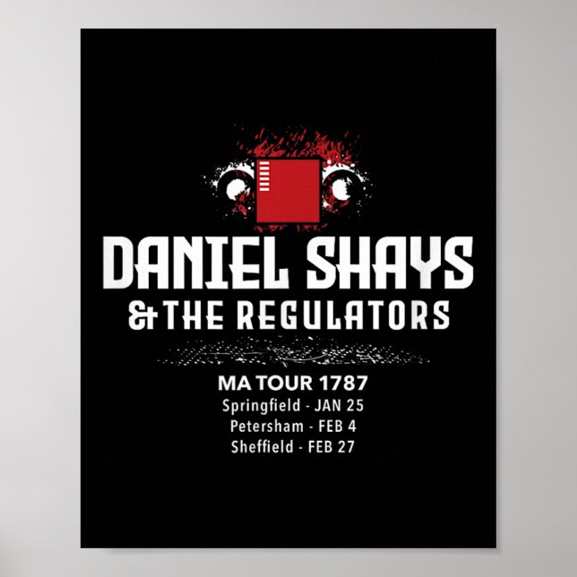 Daniel Shays Machusetts History Poster (Vorne)