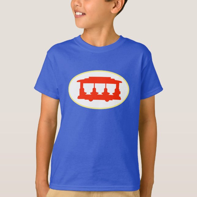 Daniel Tiger-inspiriert Trolley-Shirt T-Shirt (Vorderseite)