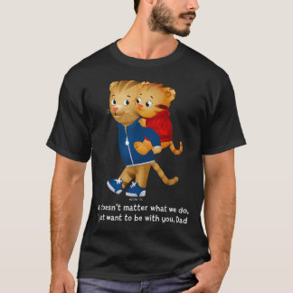 Daniel und Vater-Tiger (Dunkel T-Shirt
