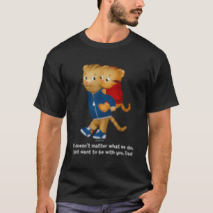 Daniel und Vater Tiger Dunkel T-Shirt