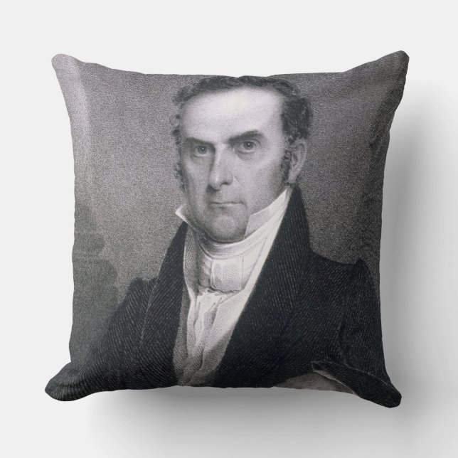 Daniel Webster (1782-1852) (Stich) Kissen (Vorderseite)