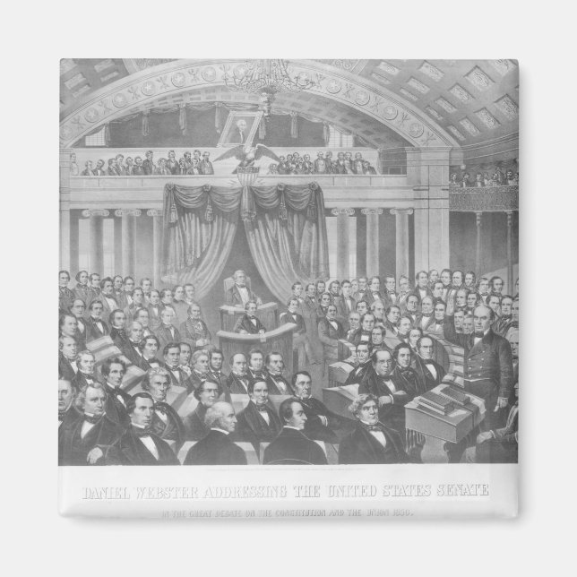Daniel Webster spricht vor den Vereinigten Staaten Magnet (Vorne)