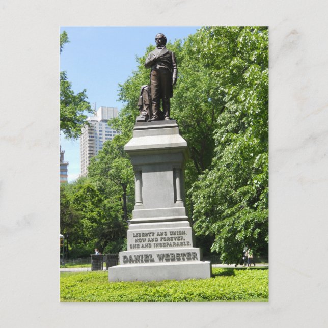 Daniel Webster Statue Central Park NY Postcard Postkarte (Vorderseite)