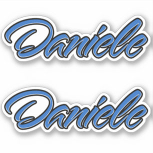 Daniele Name blue Aufkleber Sticker Stickerset
