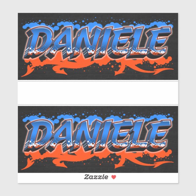 Daniele Vorname Name Graffiti Aufkleber Sticker (Blatt)