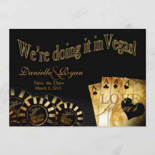 Danielle & Ryan Las Vegas Luxus-Hochzeit Einladung