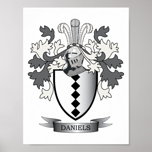 Daniels-Familienwappen-Wappen Poster (Vorne)