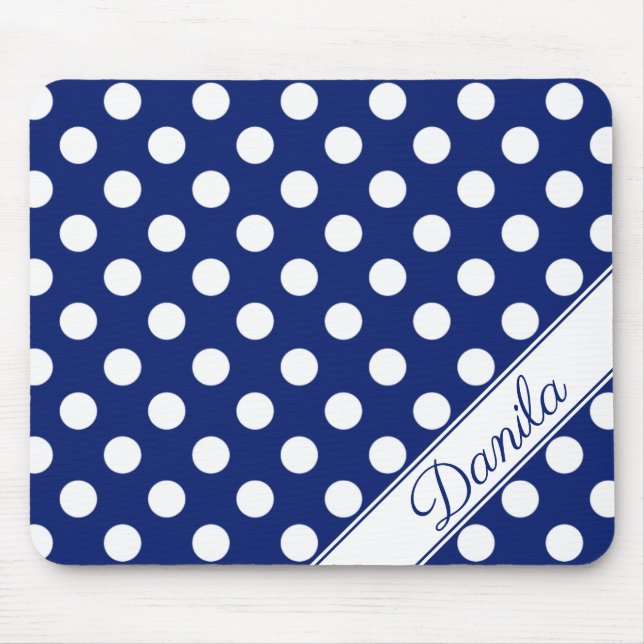 Danila Individuelle Name Template Dunkel blaue wei Mousepad (Vorne)