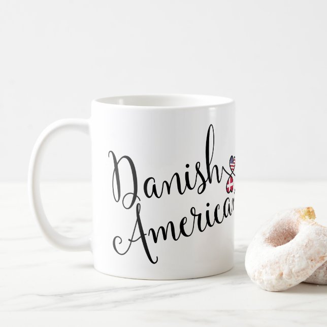 Dänisch American Entwined Hearts Tasse (Mit Donut)