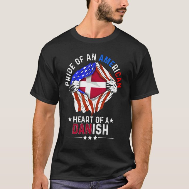 Dänisch Amerika Prix Auslandsland Denm T-Shirt (Vorderseite)